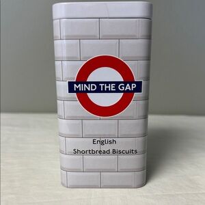 London Underground Mind the Gap Biscuit Tin Shortbread Storage Container